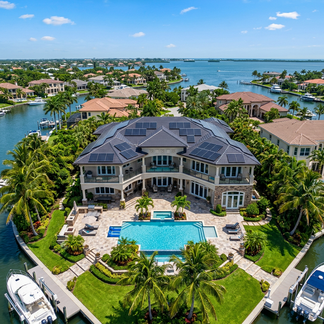 Florida home with solar panels